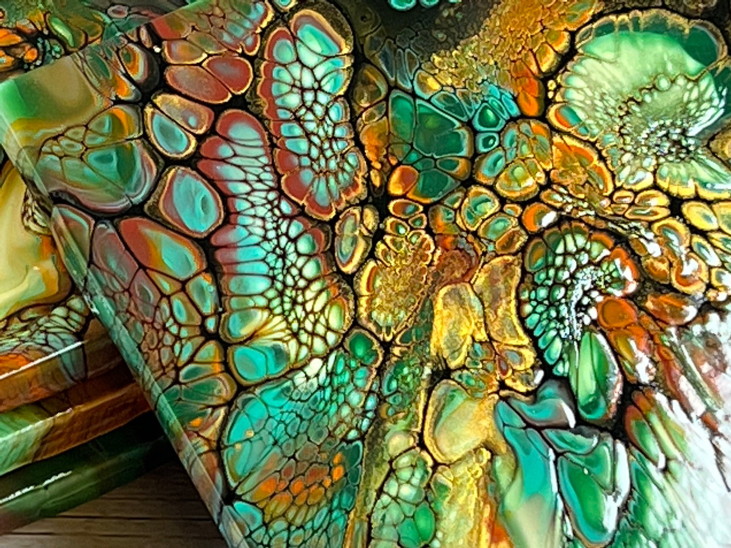 Acrylic Pour Coasters | Set of 4