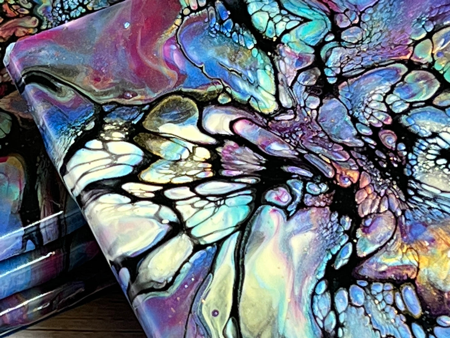 Acrylic Pour Coasters | Set of 4