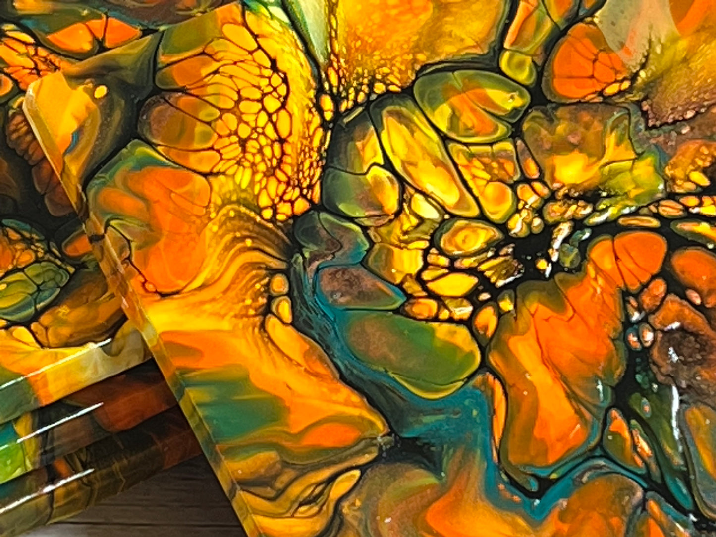 Acrylic Pour Coasters | Set of 4