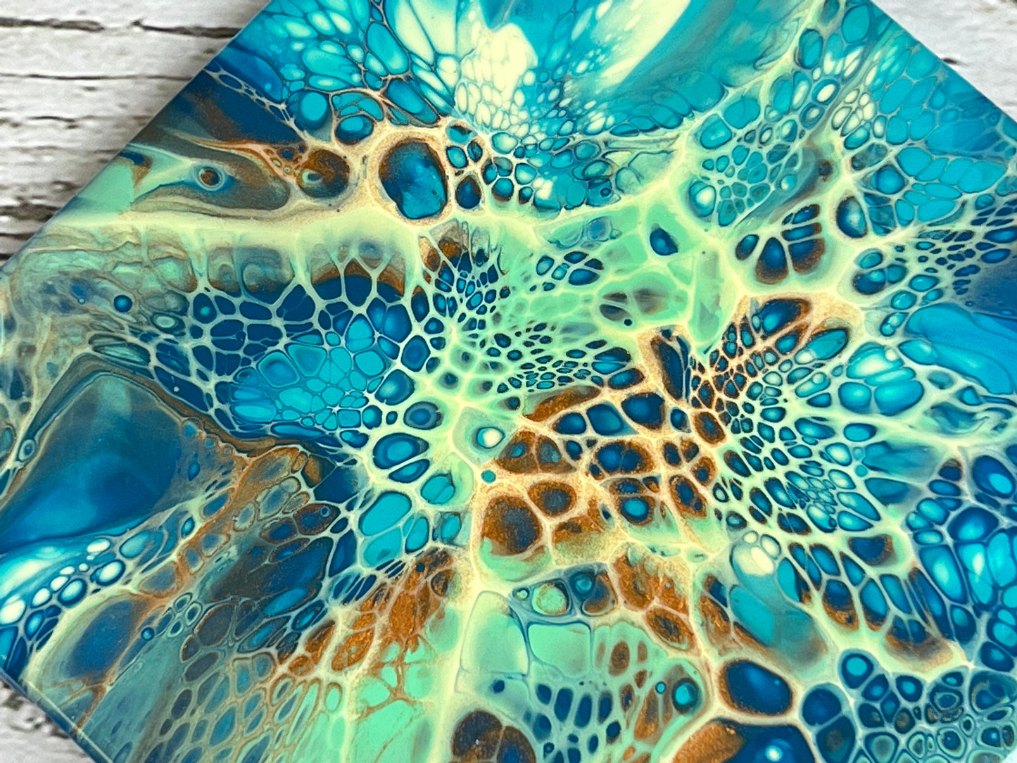 Acrylic Pour Coasters | Set of 4