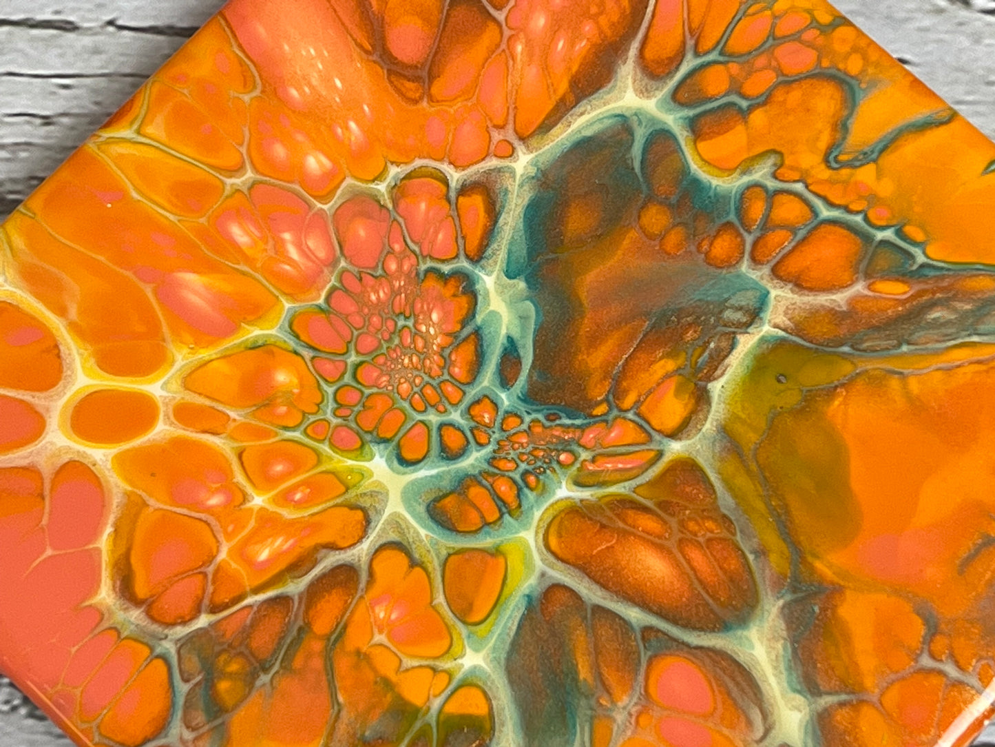 Acrylic Pour Coasters | Set of 4