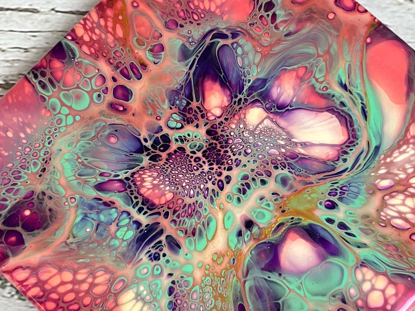 Acrylic Pour Coasters | Set of 4