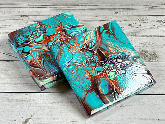Acrylic Pour Coasters | Set of 4