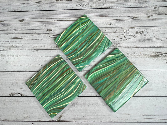 Acrylic Pour Coasters | Set of 3